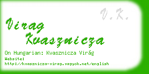 virag kvasznicza business card
